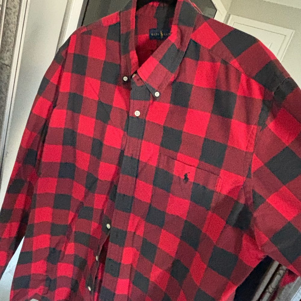 Ralph Lauren Red and Black Plaid Shirt